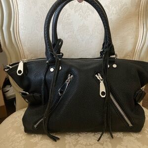 Rebecca Minkoff Moto Leather Satchel Crossbody Bag